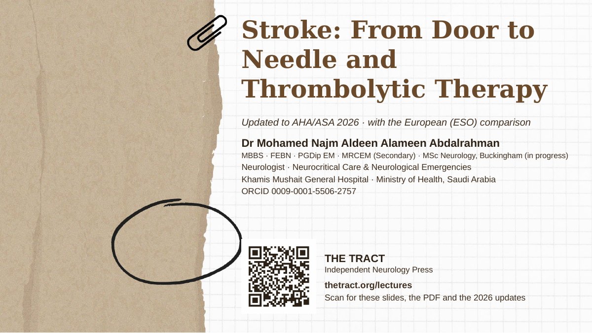 Title slide of Stroke: From Door to Needle